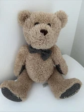 BARNSIE Barnes & Noble Plush Teddy Bear Tan Bow Tie Stuffed Kids Preferred 12"