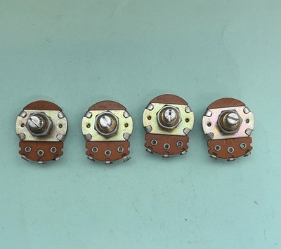 4 COR-TEK D500K Full Size Volume Pots short threads Guitar Potentiometers IBANEZ