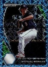 2021 Panini Prizm Draft Picks Michael Morales #PDP83 Blue Velocity Prizm 30Q