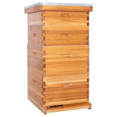 8 Frame Langstroth Bee Hive Coated with Beeswax Includes Beehive Frames