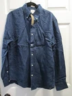 SLIM BAIRD MCNUTT IRISH LINEN J. CREW INK BLUE OXFORD BUTTON DOWN SHIRT MEDIUM