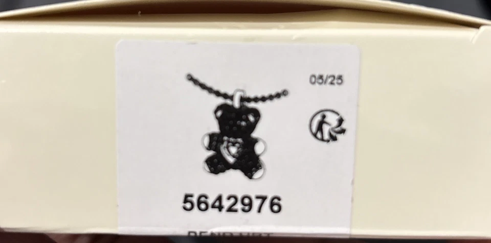 Swarovski Teddy Pendant Necklace, Bear, Pink, Rose Gold-Tone Plated 5642976 NEW - Image 4 of 4