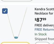 Kendra Scott Elisa Pendant Necklace for Women, Fashion Jewelry, 14k Gold-Plated
