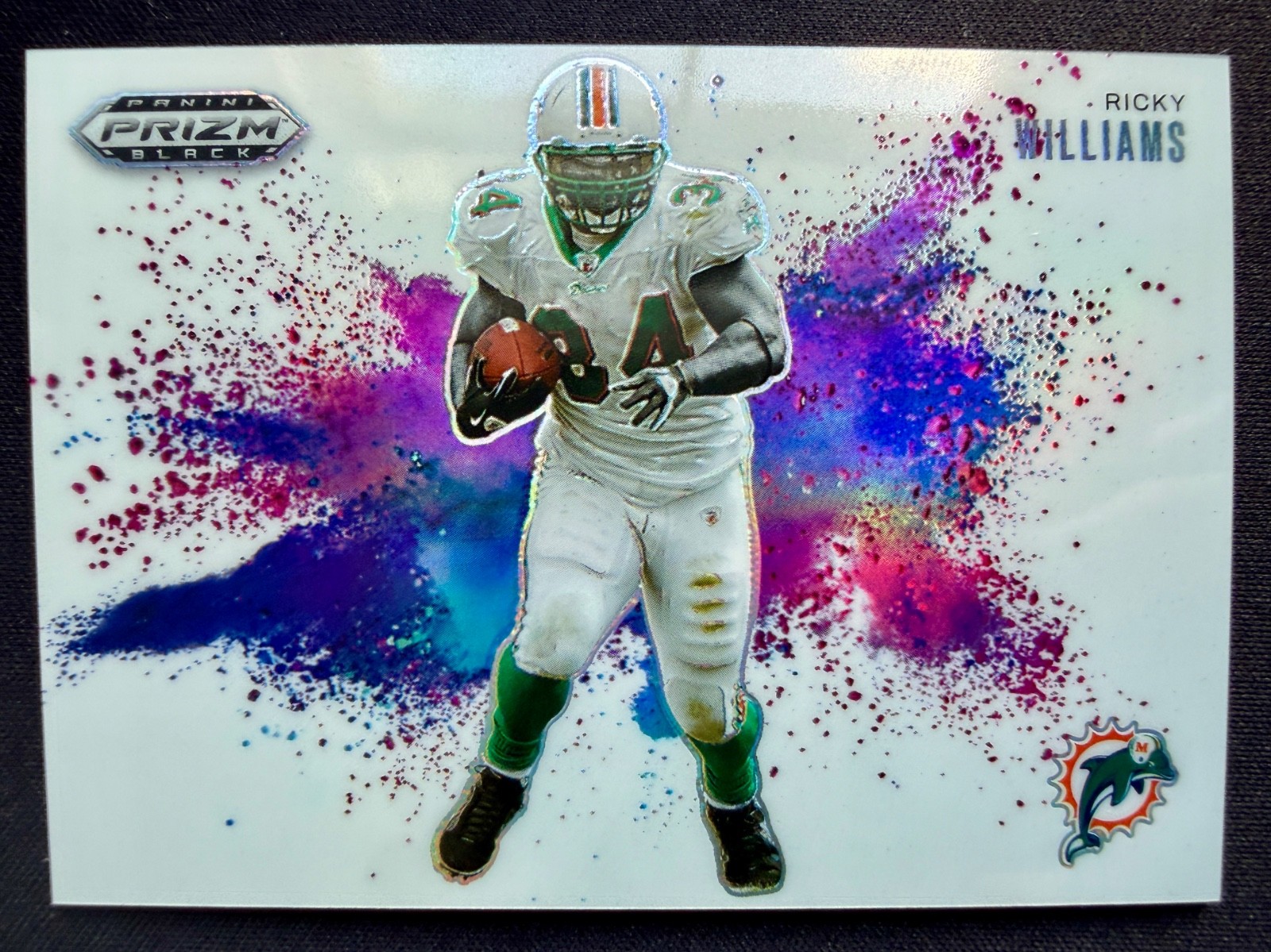 2025 Panini Prizm Black - Ricky Williams #33 – Color Blast - DOLPHINS!