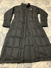 The North Face Small Black Long 700 Down Fill Jacket Coat Womens Sz Small