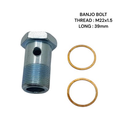 Gewinde M22x1,5 unter Kopflänge 39 mm SGL Hohlschraube Fitting Motorblock