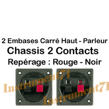 2 Borniers Connections Type " PUSCH" Carré à Encasstrer pour Enceintes