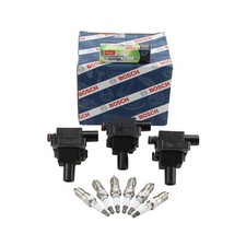 Bosch 3 Ignition Coil Denso 6 Iridium TT Spark Plug Kit For W124 300E 2.8 L6