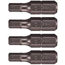 4 Pack 7mm Hex Tamper Proof Security Bits Professional Hex Shank S2 Steel