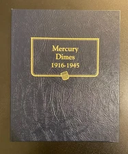 U.S. Mercury Dimes - Whitman Classic Coin Album - 60 coins from 1917-1945