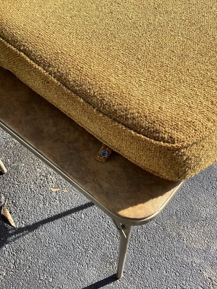 Cojín de asiento de silla MCM vintage años 60 70 *Cojín solo CHAISE patrón loco BB Foto 4 de 4