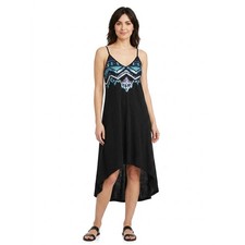Express Black Knit Sequin Asymmetrical Beaded Dress Women Size M