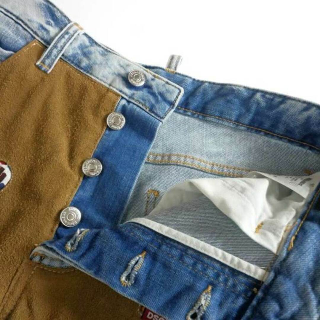 Dsquared DSQUARED2 22AW Leather Patch Fringe Deni… - image 5