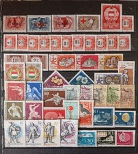 U024 - Ungheria 1957/59 - lotto 50 francobolli usati