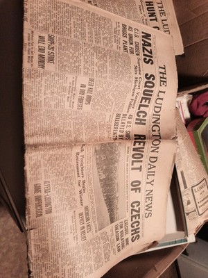 Vintage World News Ludington MI Daily News Sat Nov 18th 1939 (Nazis Memorabilia)