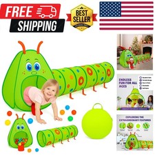 Caterpillar Kids Play Tunnel  Tent   Toddler Crawl Tunnel  Play Tent, Pop-U...