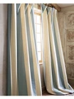 Home Silks Blue  Hampton Stripe Drape Curtain -52“ X 120”