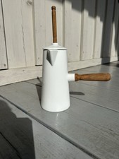 Dzbanek na kakao, porcelana, drewniany uchwyt, mieszadło do drewna, marka BMF, wysokiej jakości