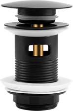 Black Slotted Basin Waste - Standard 1.1/4" Connection - Arty Bathrooms