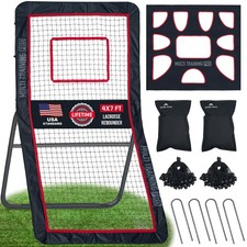 Heavy-Duty Lacrosse Rebounder for Backyard 4x7 ft Volleyball Rebounder Net Bo...