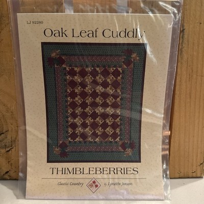 Thimbleberries Oak Leaf Cuddly Quilt Pattern LJ 92280 Size 66X82 Lynette Jensen 