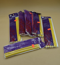 Lot 6 Diane DT60 Twist Flex Hair Perm Rods - Yellow RED 7/16" X 7" DT6