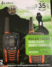 Cobra ACXT645 Waterproof Walkie Talkies - Rechargeable, 22 Channels, Long Range