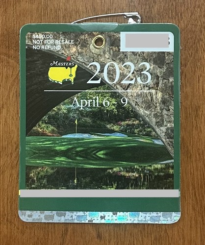 2023 Masters Golf Tournament PATRON BADGE  AUGUSTA NATIONAL Jon Rahm Badge 1