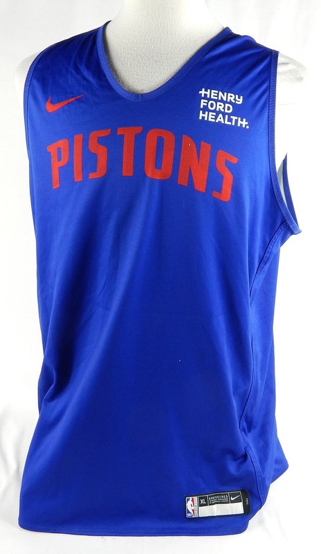 2023-25 Detroit Pistons #19 Game Used Blue Practice Jersey  HFH P XL DP88501