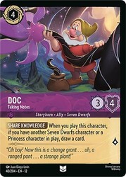 Disney Lorcana TCG Doc - Taking Notes 40/204 Foil Wilds Unknown