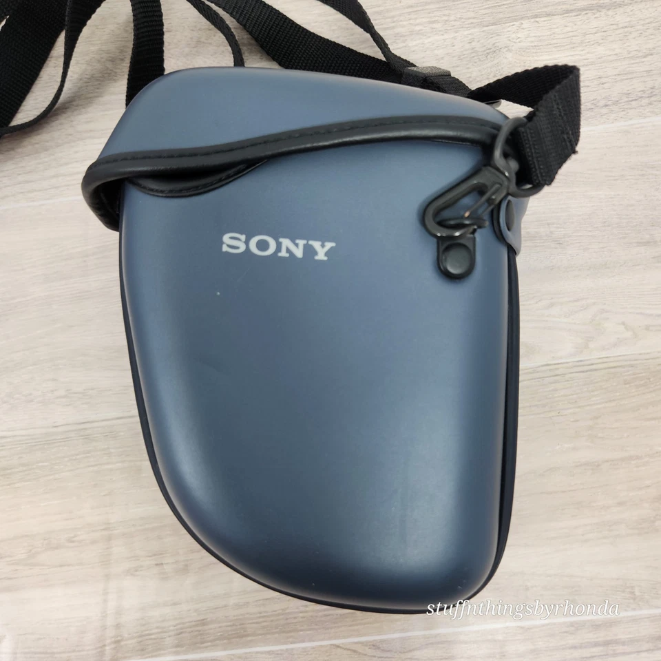 Sony LCM-F505 Semi-Soft Camera Carrying Case W/ Lanyard ~ Navy Blue ~ No Camera - Image 4 of 4