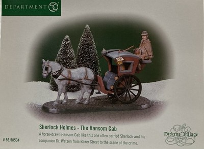 Department 56 Dickens Village ''Sherlock Holmes - The Hansom Cab'' # 56.58534 New