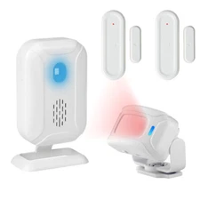 Wireless PIR Motion Sensor Detector Door Window Split Entry Security Alarm Kit