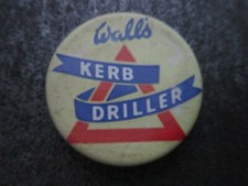 Walls Kerb Driller Pin Badge Button (L8B) MISSING PIN