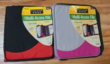 Lot of 2 Mead Five Star 2 inch Multi-Acess Files Black/Red & Grey/Purple 