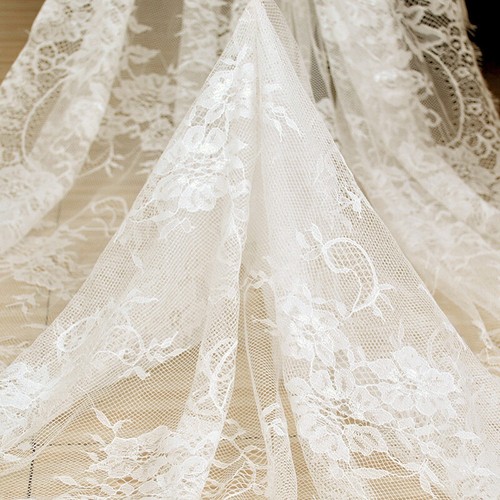 3 Meter Blumenmuster Bestickt Stoff Kleid Tuch Tüll Spitze Vorhang Nähen Basteln - Bild 4 von 9