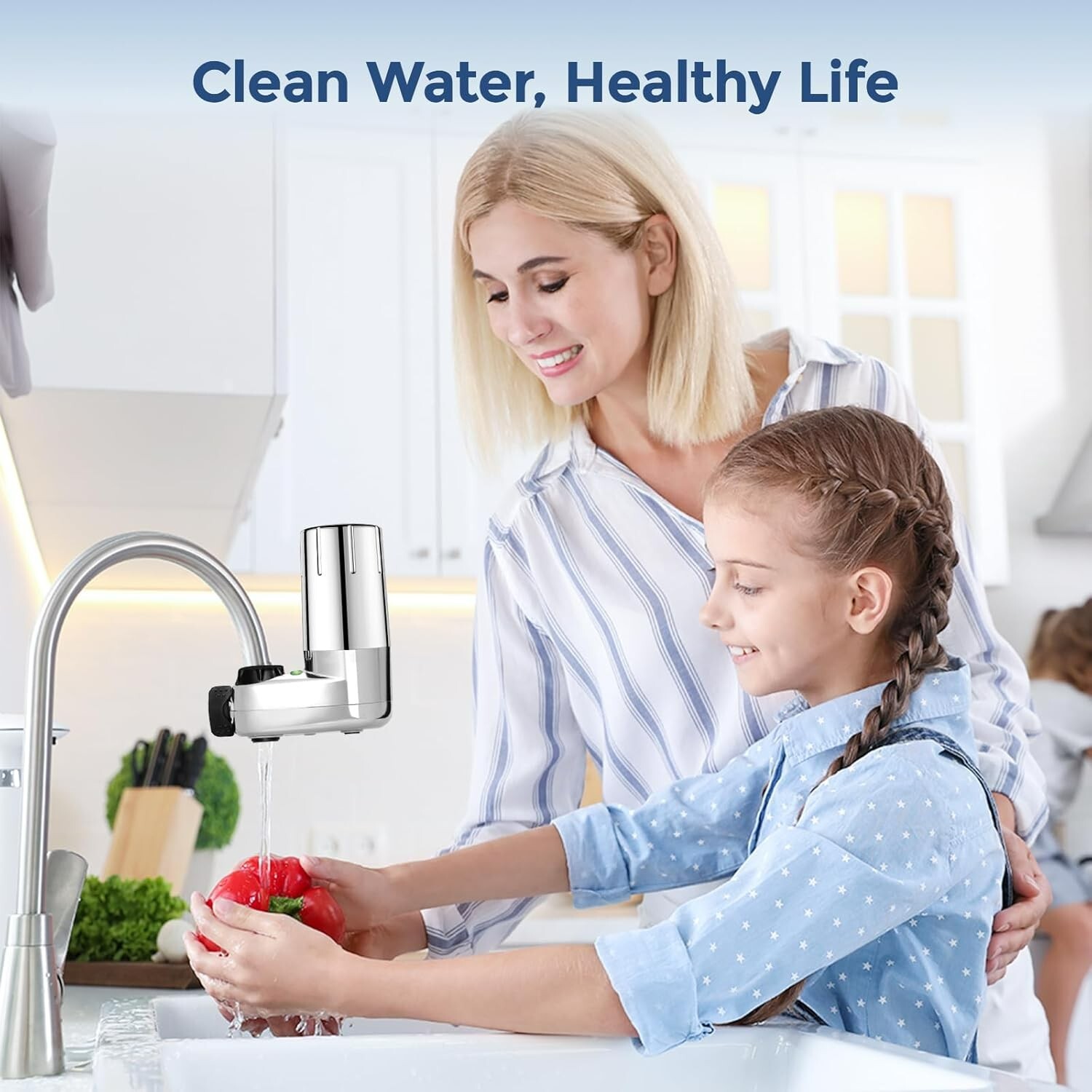 2X Faucet Filter Replacement for Brita 36311 On Tap Water Filter System, Silver
