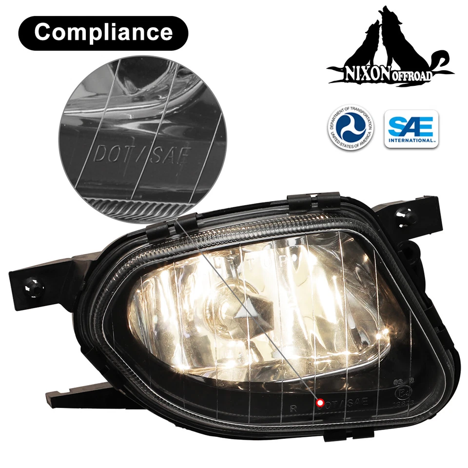Luz antiniebla de conducción con lente transparente lámpara de parachoques para Mercedes Benz E320 E500 2003-2006 Foto 4 de 4
