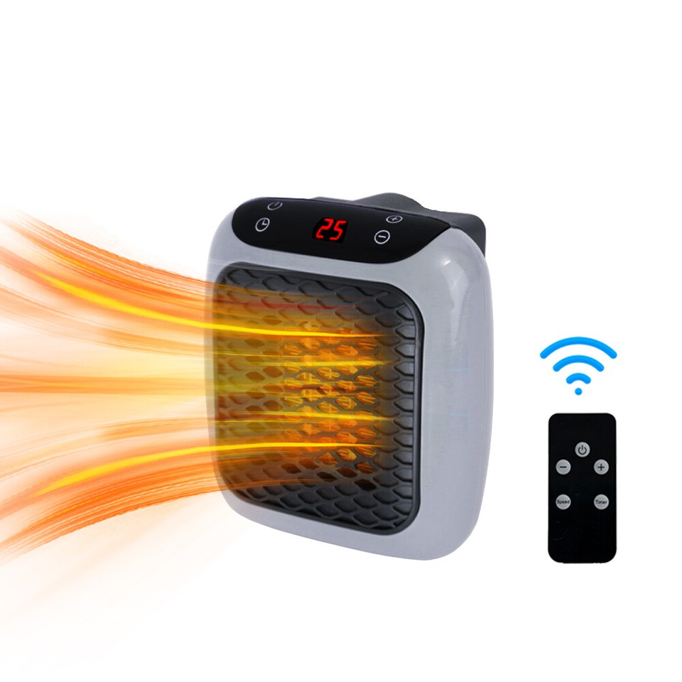 US Portable Electric Small Heater Turbo 800 Wall Outlet Space Heater