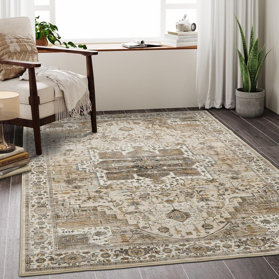 8x10 Area Rugs for Living Room, Ruggables Washable Rugs, NonSlip