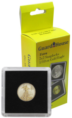 Guardhouse Tetra - 1/10 oz Gold Eagle - 2x2 Snaplock Coin Holders (Box of 10)