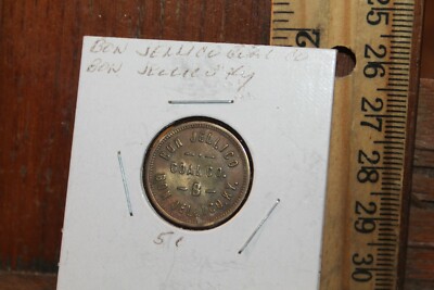 Antique Coal Mining Scrip Bon Jellico Coal Co. Kentucky 5 Cent