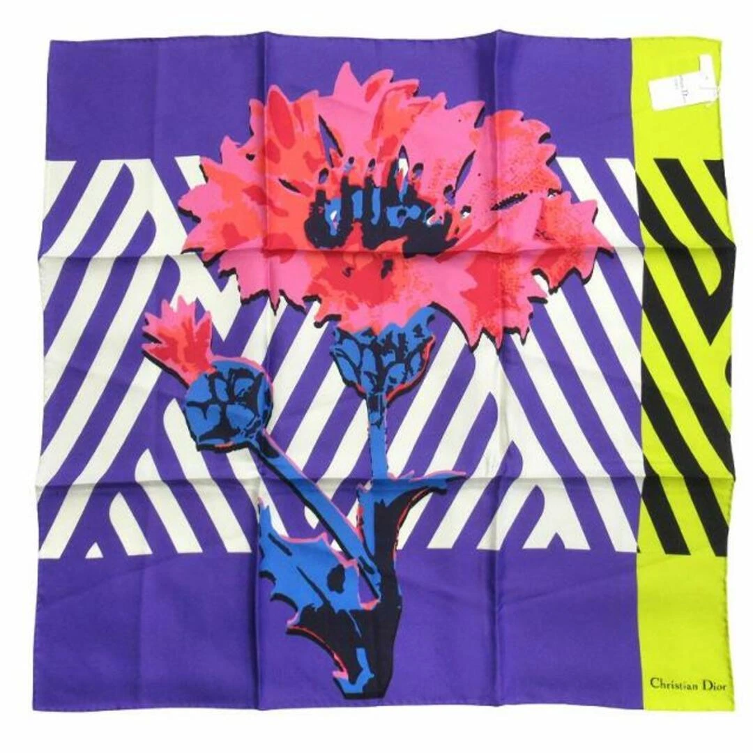 22ss Christian Dior D Flower Pop Foulard Fleur Grand Motif Floral Occasion 9a576b26