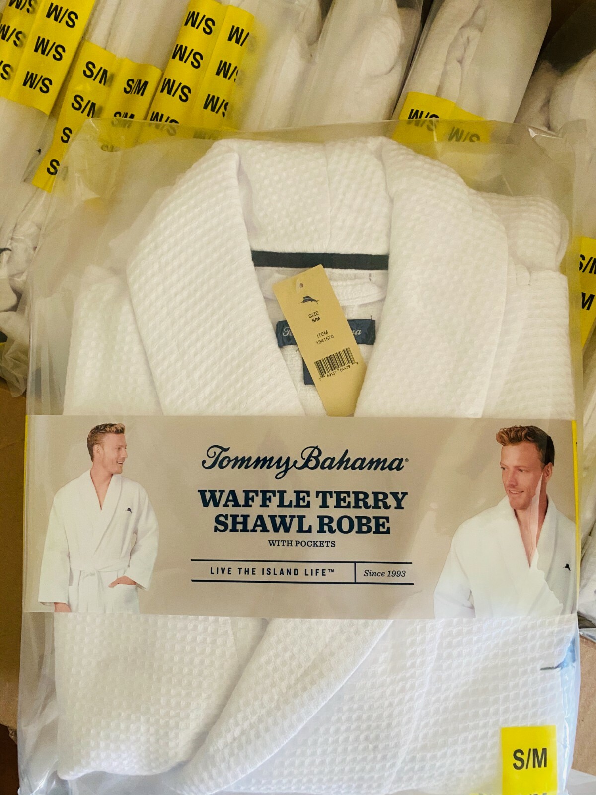 tommy bahama men's waffle terry robe