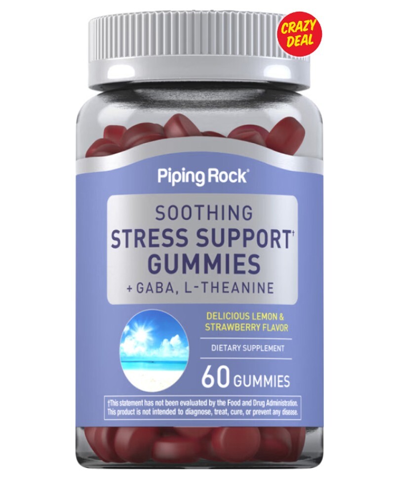 Stress Support Gummies - Soothing with GABA L-Theanine Relax - Exp. 8/25