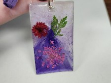 Handmade Floral Resin Keychain