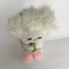 Vintage Dakin Nature Babies FROU FROU Doll White Hair With Flower 1982 Plush 7  
