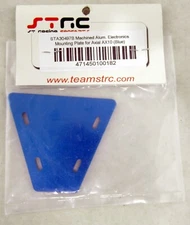 Machined Alum. Electronics Mounting Plate, Axial AX10 - Blue - STRC#STA30497B