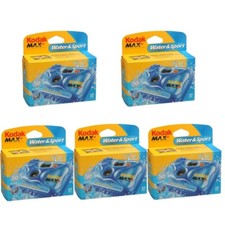 5 Pack Kodak Water Sport Single Use Disposable Waterproof 35mm Camera
