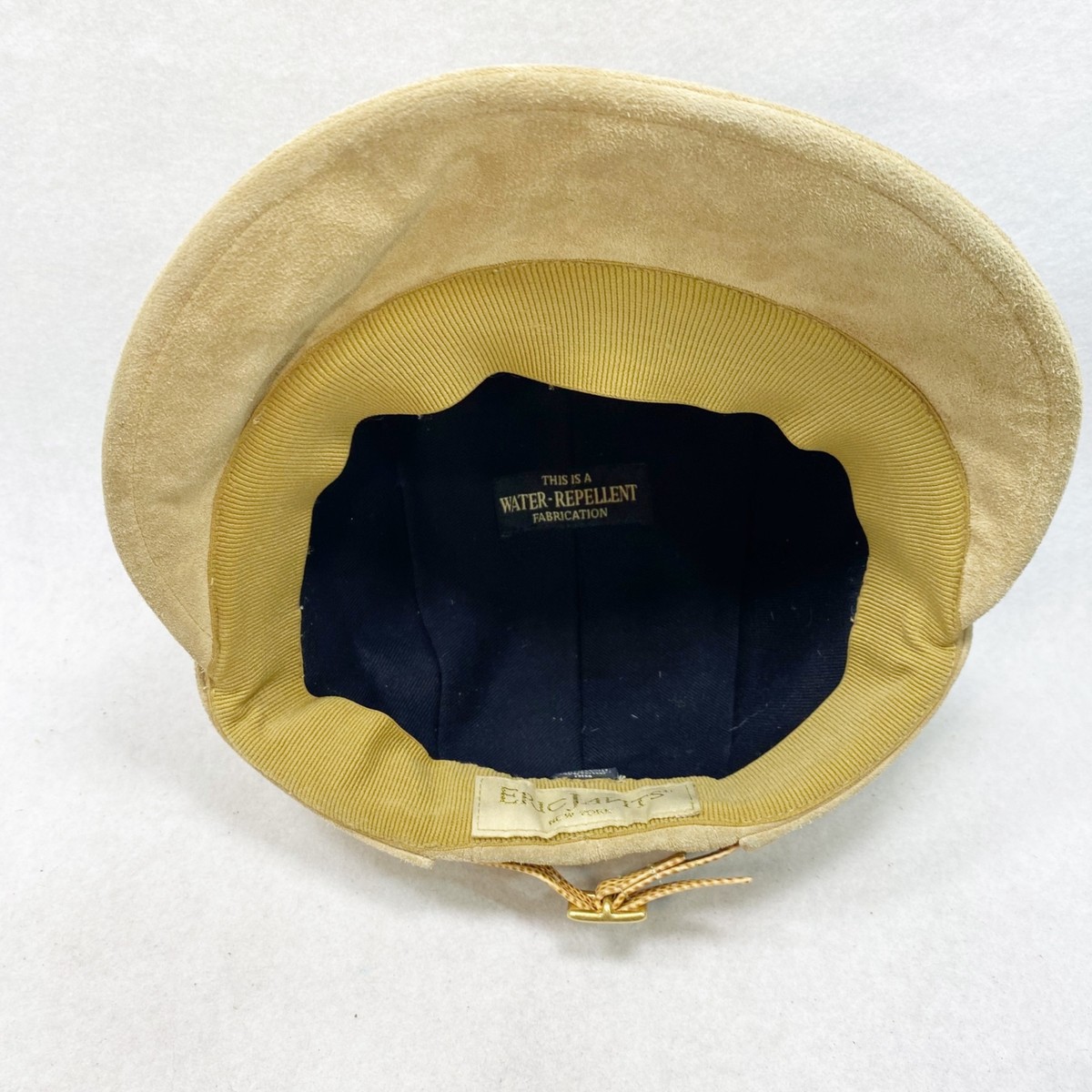 Eric Javits Tan Leather Suede Newsboy Cap OS | eBay display picture 3